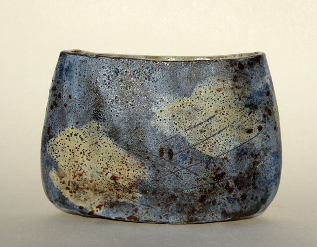 Vase aus glasiertem Steinzeug / Keramik, des Hamburger Künstlers Jürgen Wulf